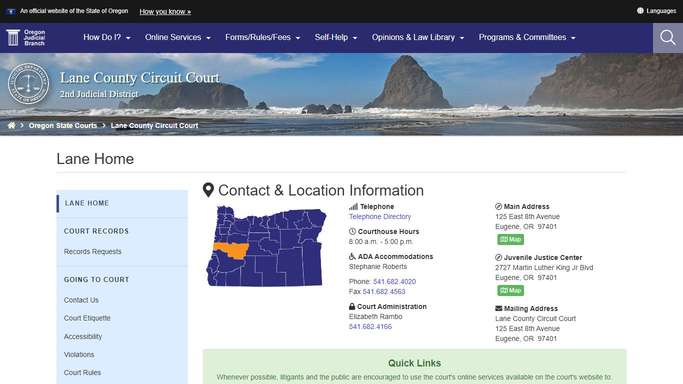 Oregon Judicial Department : Lane Home : Lane County Circuit Court ...